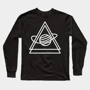 Space Triangle Design Long Sleeve T-Shirt